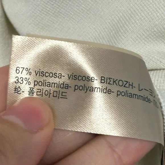 Massimo Dutti White Knit Mini Dress Size Small - Picture 4 of 5